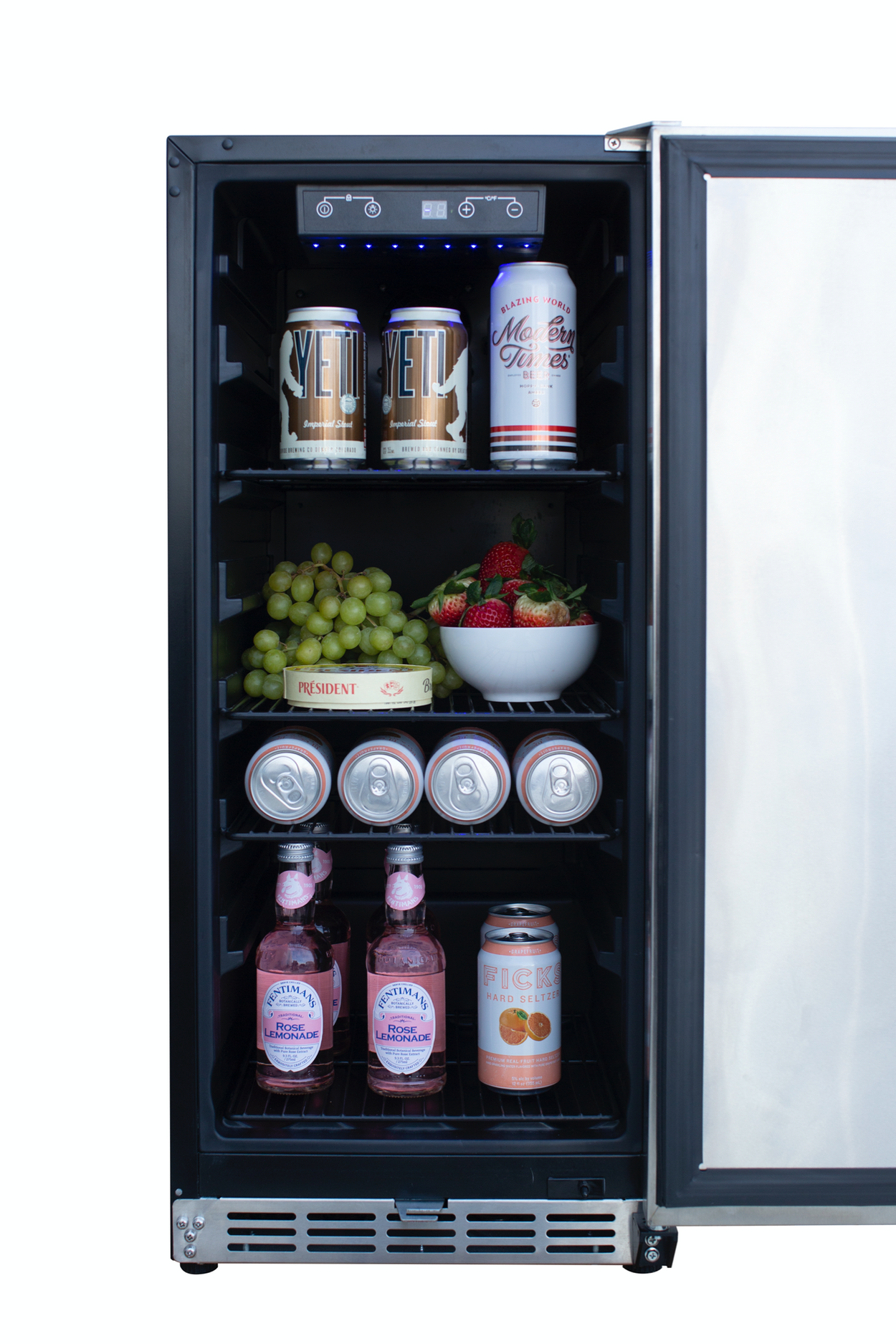 15" Outdoor Rated Fridge with Stainless Door