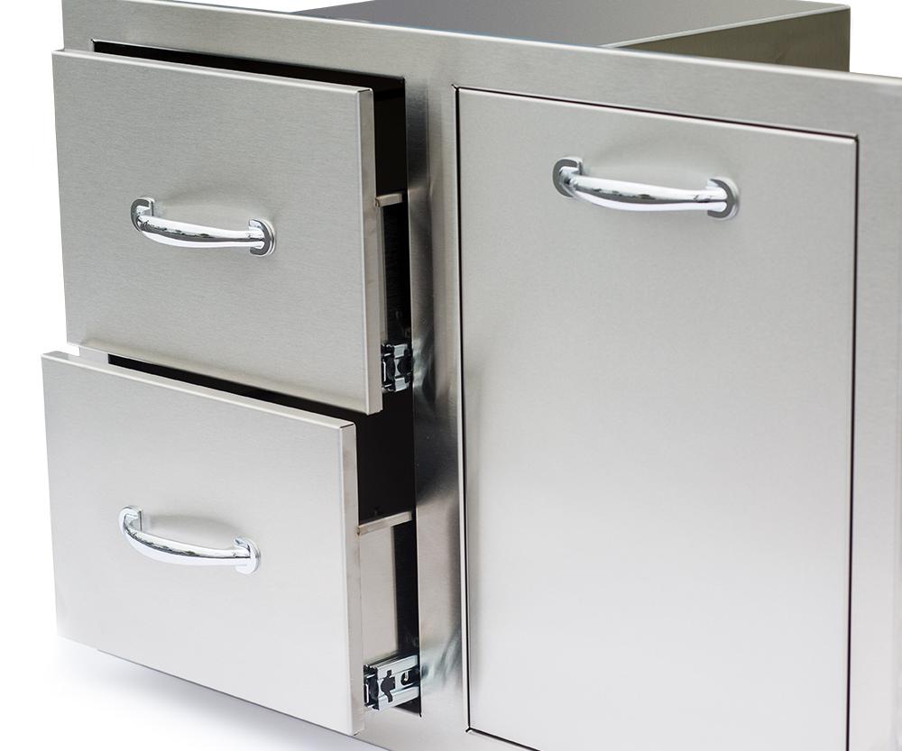 33"  2-Drawer & LP Tank Pullout Drawer Combo
